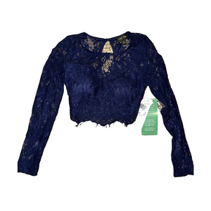 NWT BLUE LACE LOVE REIGN CROP TOP